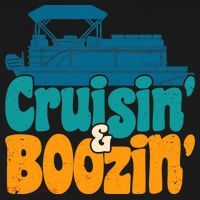 Cruisin' and Boozin' Party Pontoon Boat Booze Captain Ornament thumb 1