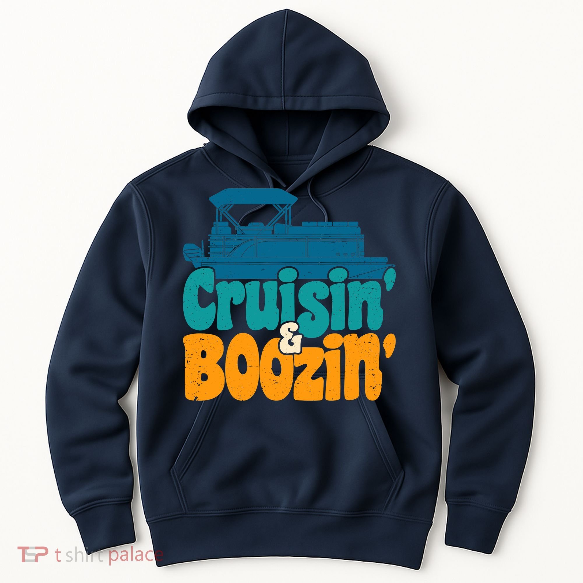 Cruisin' and Boozin' Party Pontoon Boat Booze Captain Hoodie