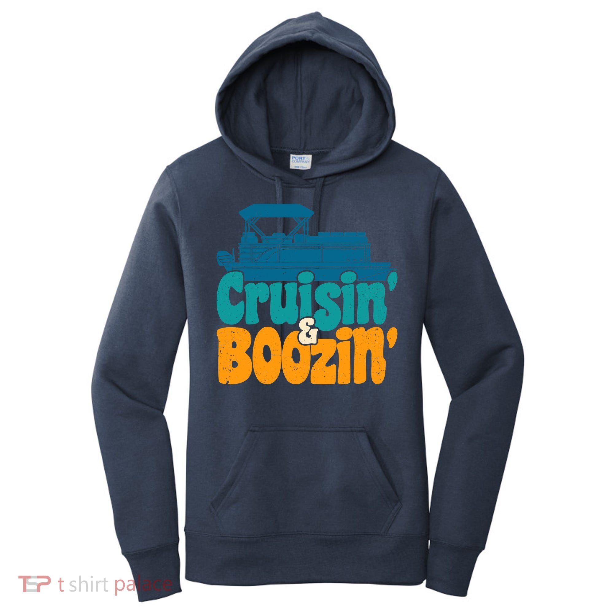 Cruisin' and Boozin' Party Pontoon Boat Booze Captain Women's Hoodie