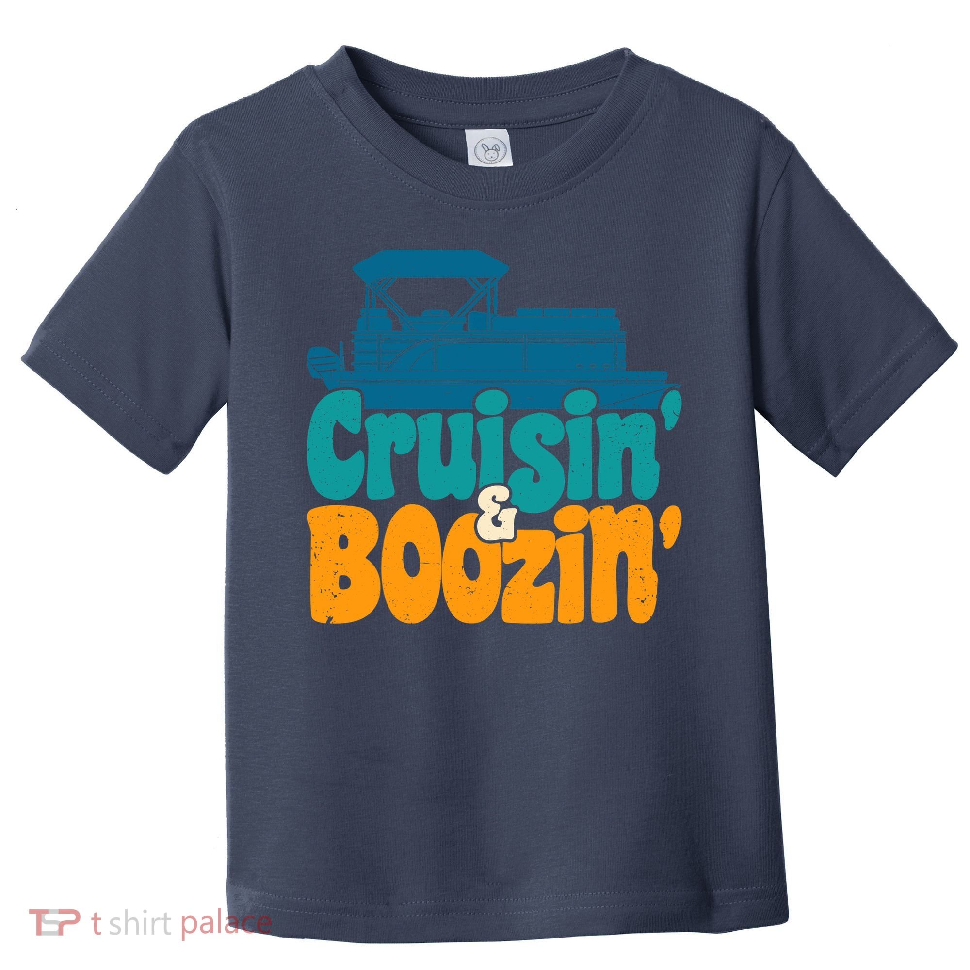 Cruisin' and Boozin' Party Pontoon Boat Booze Captain Toddler T-Shirt