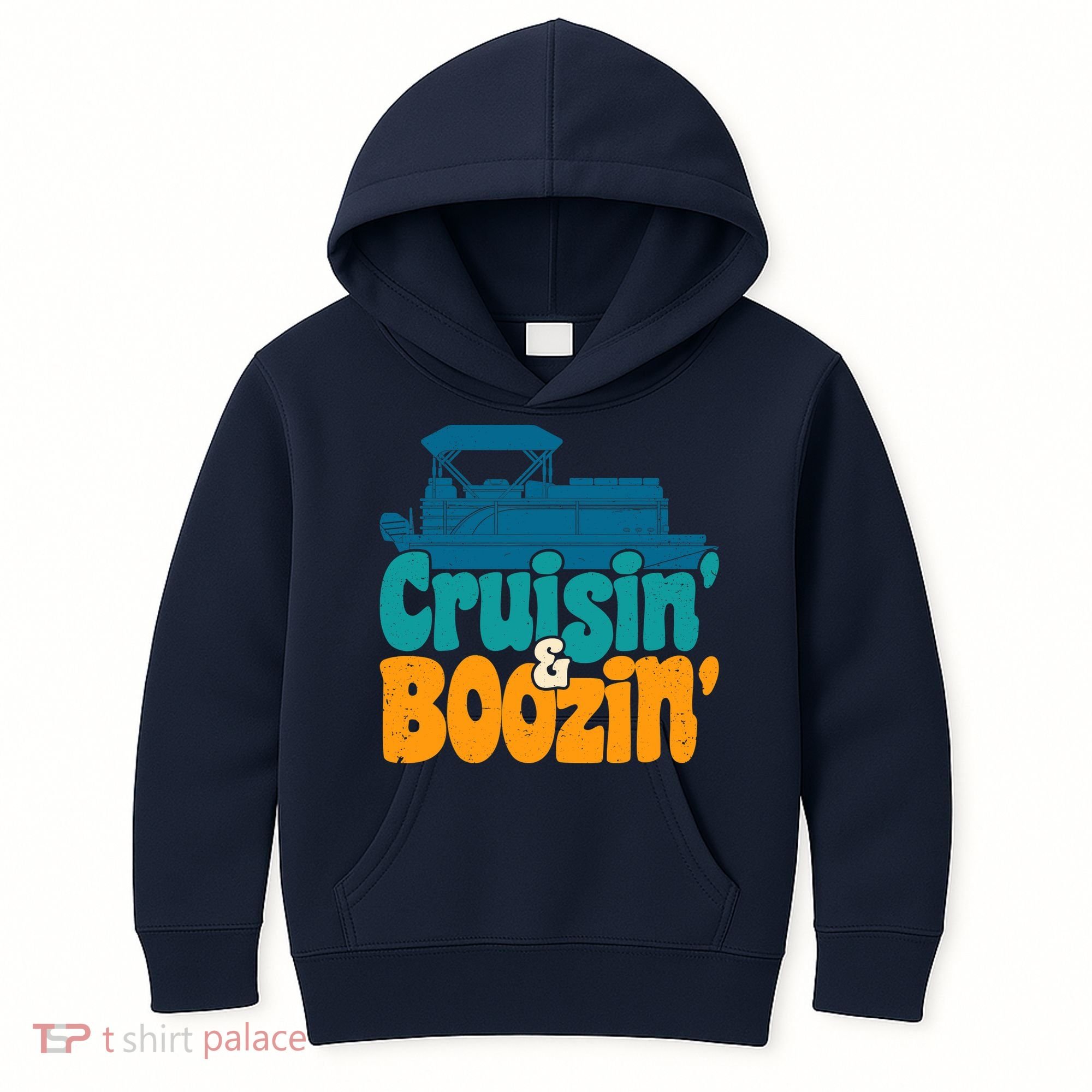 Cruisin' and Boozin' Party Pontoon Boat Booze Captain Kids Hoodie