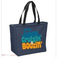 Cruisin' and Boozin' Party Pontoon Boat Booze Captain Tote Bag thumb 2