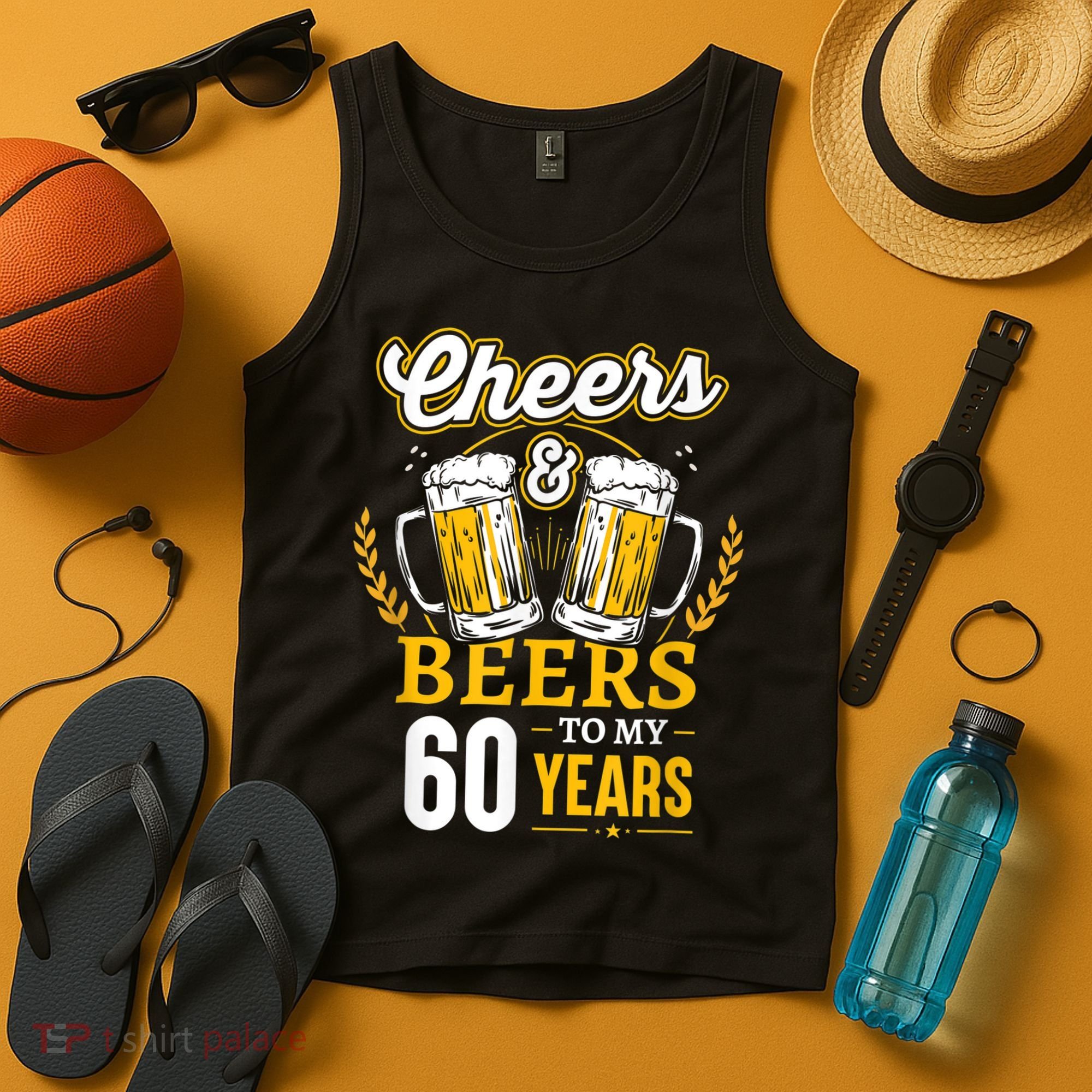 Cheers And Beers To My 60 Years 60th Birthday Tank Top