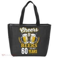 Cheers And Beers To My 60 Years 60th Birthday Tote Bag thumb 0