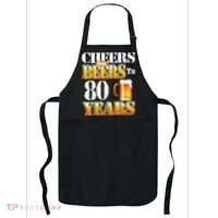 Cheers And Beers To 80 Years Funny 80th Birthday Beer Lover Apron thumb 0