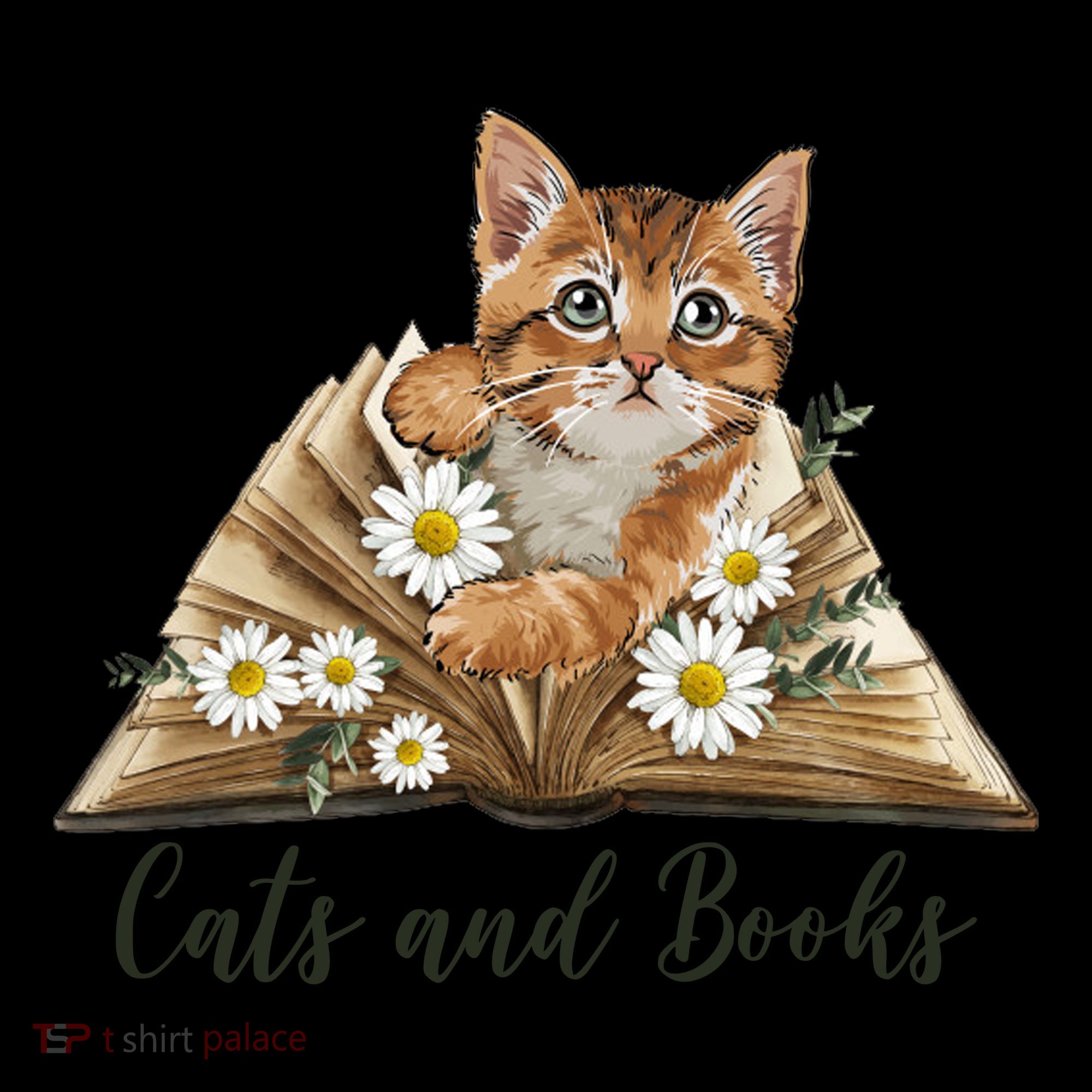 Cats And Books Floral Cute Coffee Mug