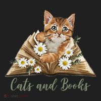 Cats And Books Floral Cute Beanie thumb 2