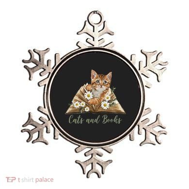 Cats And Books Floral Cute Ornament
