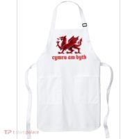 Cymru am byth Wales Red Welsh Dragon Cymraeg Flag Apron thumb 0