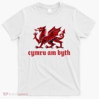 Cymru am byth Wales Red Welsh Dragon Cymraeg Flag T-Shirt thumb 0