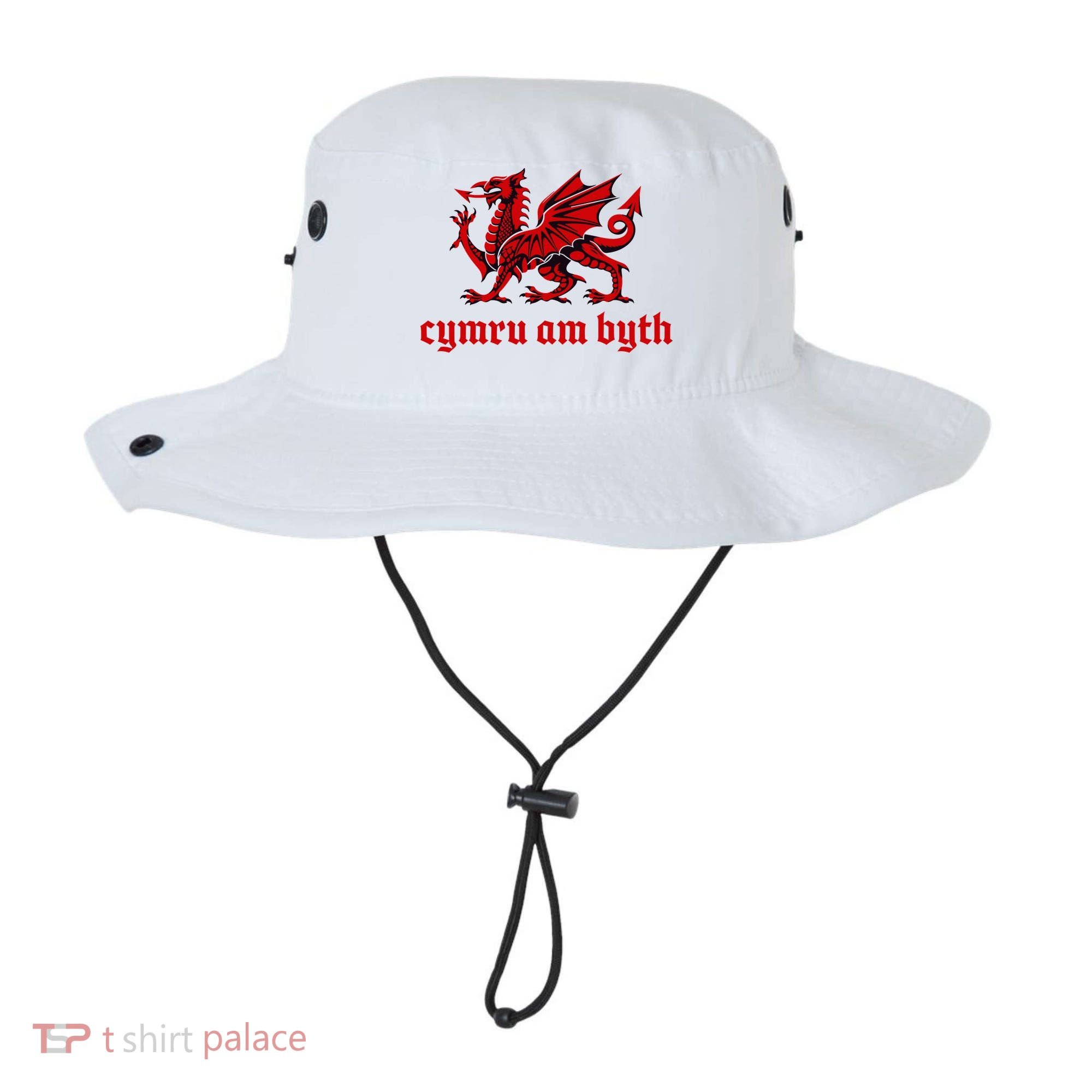 Cymru am byth Wales Red Welsh Dragon Cymraeg Flag Bucket Hat