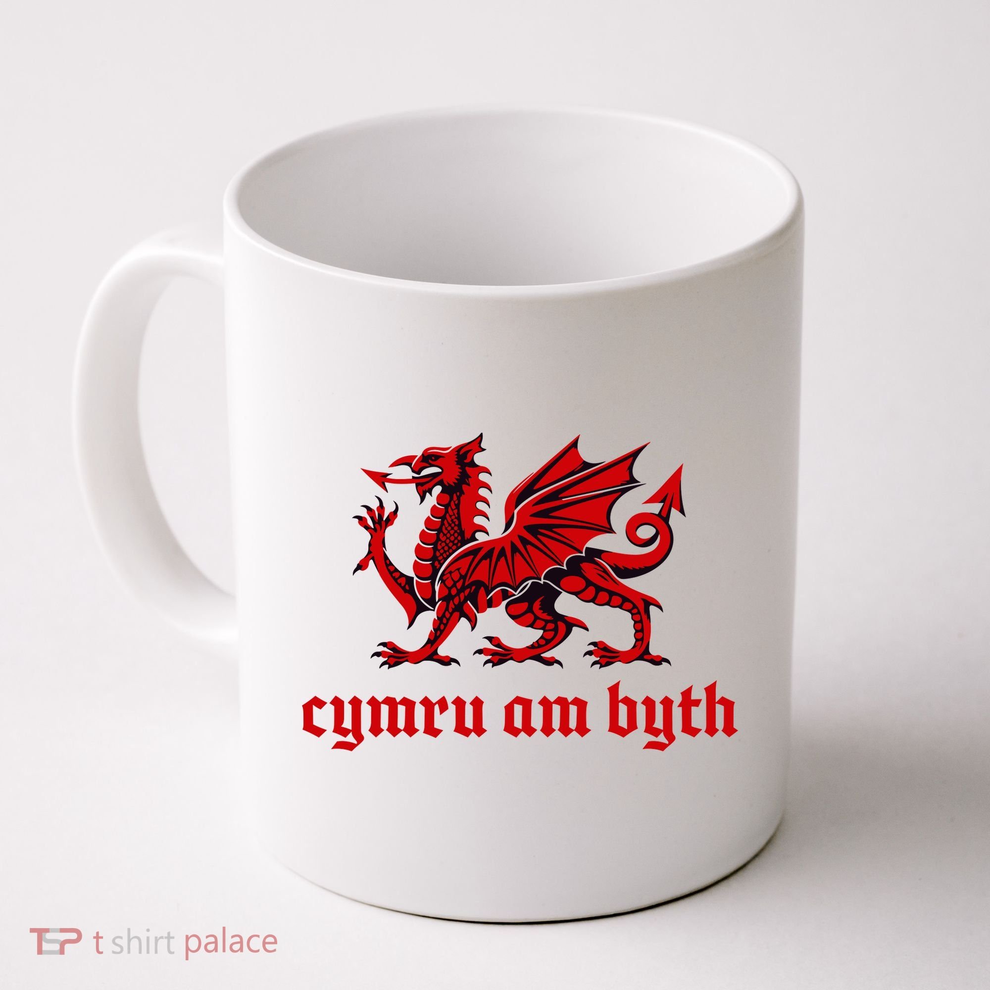 Cymru am byth Wales Red Welsh Dragon Cymraeg Flag Coffee Mug
