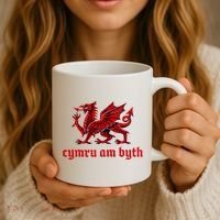 Cymru am byth Wales Red Welsh Dragon Cymraeg Flag Coffee Mug thumb 3