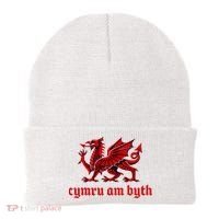 Cymru am byth Wales Red Welsh Dragon Cymraeg Flag Beanie thumb 0