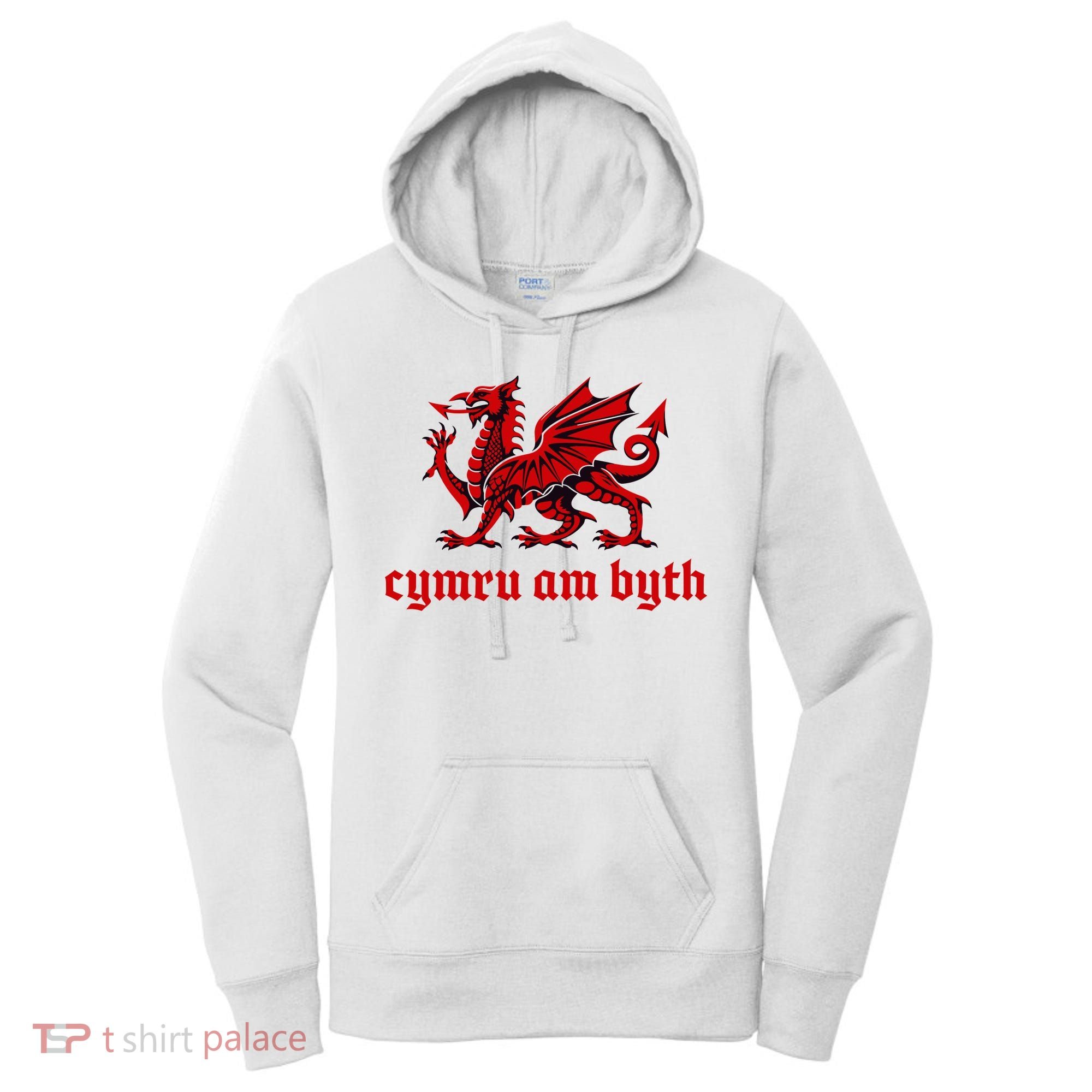 Cymru am byth Wales Red Welsh Dragon Cymraeg Flag Women's Hoodie