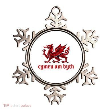 Cymru am byth Wales Red Welsh Dragon Cymraeg Flag Ornament