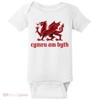 Cymru am byth Wales Red Welsh Dragon Cymraeg Flag Baby Bodysuit thumb 0