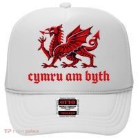 Cymru am byth Wales Red Welsh Dragon Cymraeg Flag Hat thumb 0