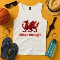 Cymru am byth Wales Red Welsh Dragon Cymraeg Flag Tank Top thumb 4