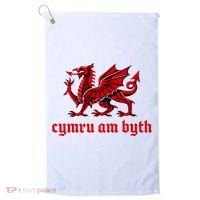 Cymru am byth Wales Red Welsh Dragon Cymraeg Flag Golf Towel thumb 0