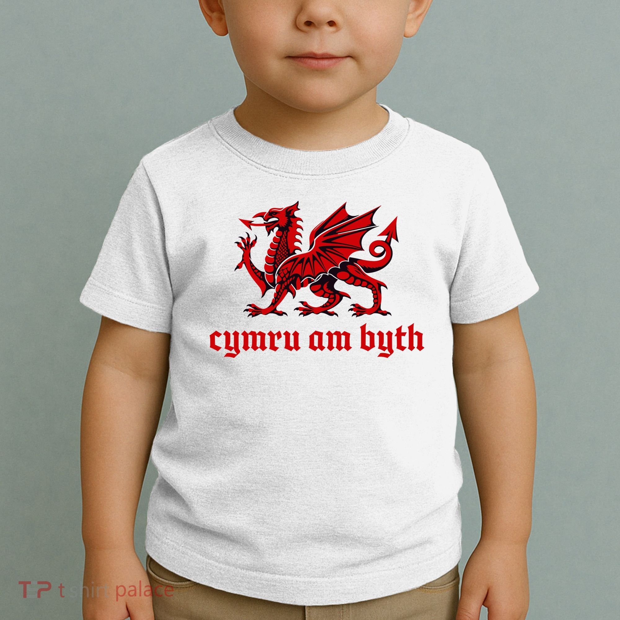 Cymru am byth Wales Red Welsh Dragon Cymraeg Flag Toddler T-Shirt