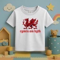 Cymru am byth Wales Red Welsh Dragon Cymraeg Flag Toddler T-Shirt thumb 3
