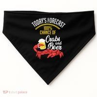 Crabs And Beer Chesapeake Blue Crab Crabbing Men Women USA-Made Doggie Bandana thumb 0