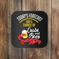 Crabs And Beer Chesapeake Blue Crab Crabbing Men Women Coaster thumb 0