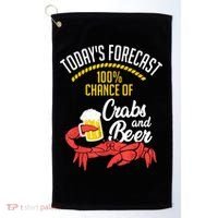 Crabs And Beer Chesapeake Blue Crab Crabbing Men Women Golf Towel thumb 0