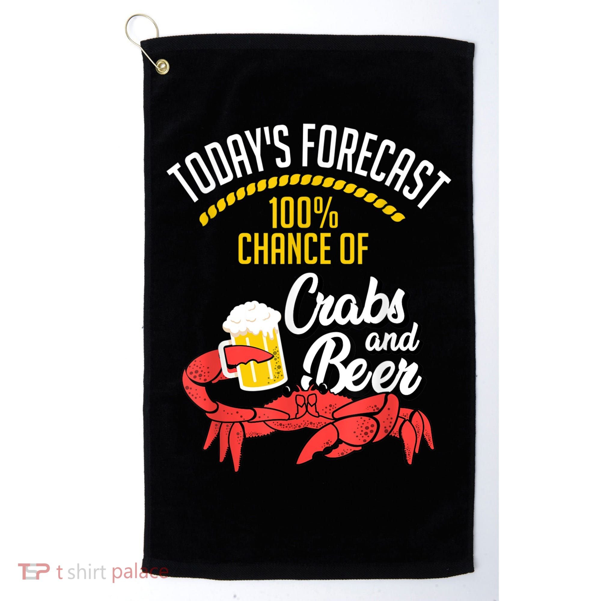 Crabs And Beer Chesapeake Blue Crab Crabbing Men Women Golf Towel