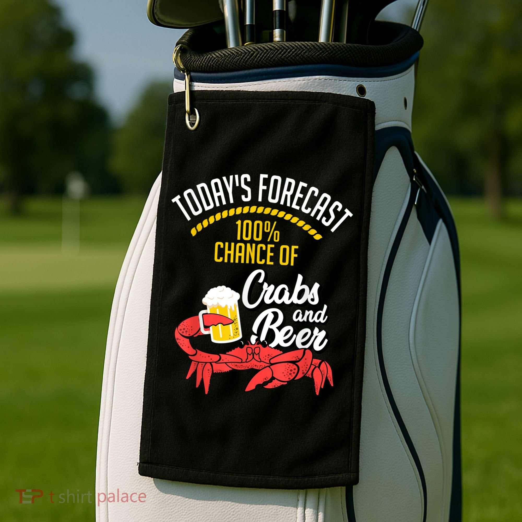 Crabs And Beer Chesapeake Blue Crab Crabbing Men Women Golf Towel