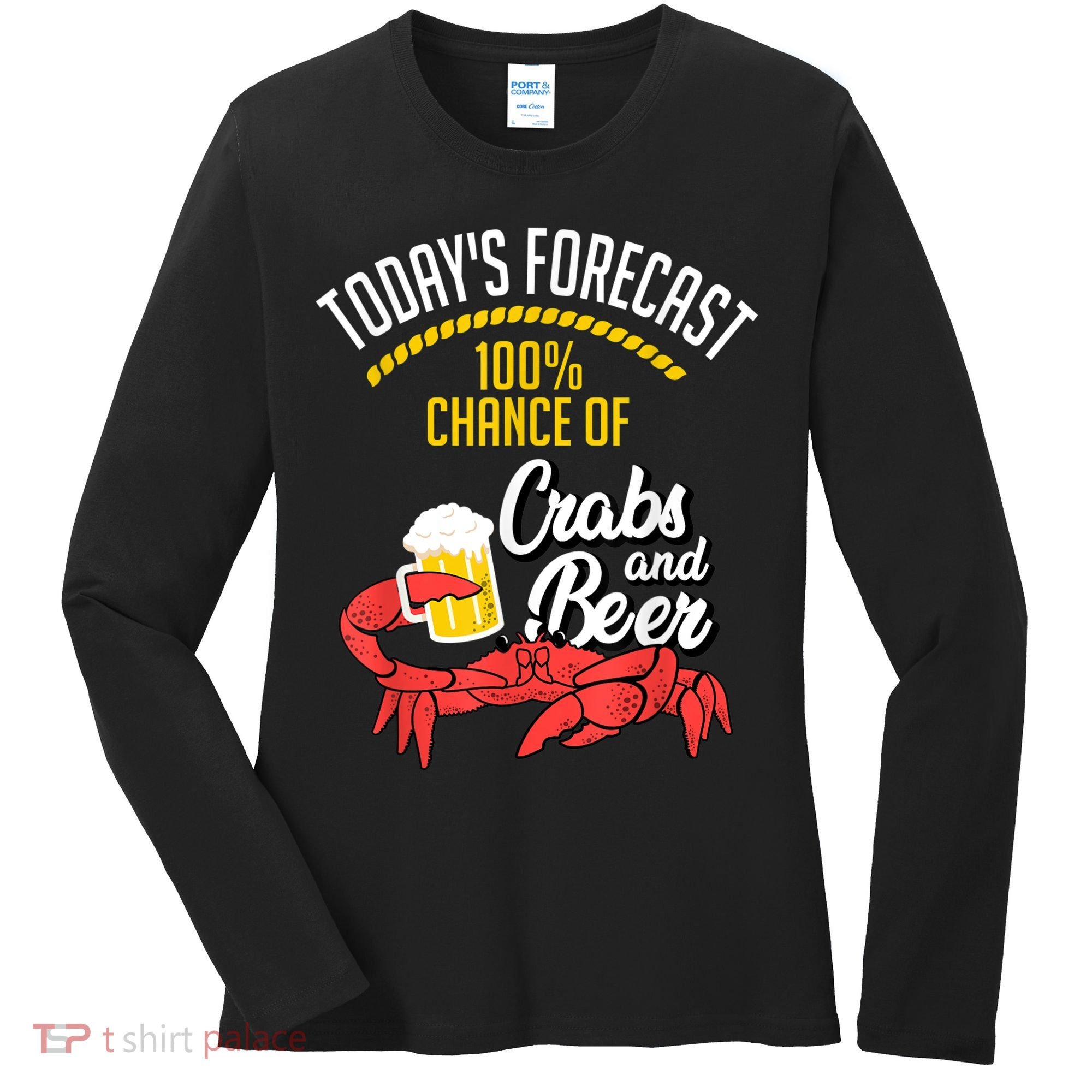 Crabs And Beer Chesapeake Blue Crab Crabbing Men Women Women's Long Sleeve Shirt