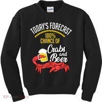 Crabs And Beer Chesapeake Blue Crab Crabbing Men Women Kids Sweatshirt thumb 0