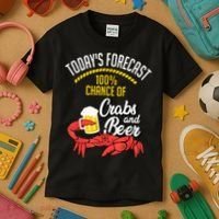 Crabs And Beer Chesapeake Blue Crab Crabbing Men Women Kids T-Shirt thumb 3