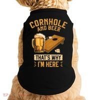 Cornhole And Beer That's Why I'm Here Sack Toss Game Doggie Tank thumb 0
