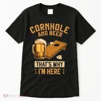 Cornhole And Beer That's Why I'm Here Sack Toss Game Tall T-Shirt thumb 0