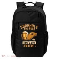 Cornhole And Beer That's Why I'm Here Sack Toss Game Backpack thumb 0