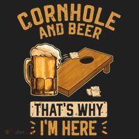Cornhole And Beer That's Why I'm Here Sack Toss Game Beanie thumb 2