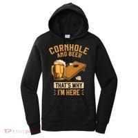 Cornhole And Beer That's Why I'm Here Sack Toss Game Women's Hoodie thumb 0