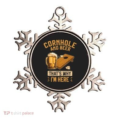 Cornhole And Beer That's Why I'm Here Sack Toss Game Ornament