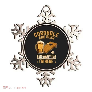 Cornhole And Beer That's Why I'm Here Sack Toss Game Ornament