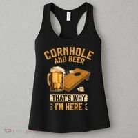 Cornhole And Beer That's Why I'm Here Sack Toss Game Women's Tank Top thumb 3