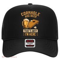 Cornhole And Beer That's Why I'm Here Sack Toss Game Hat thumb 0
