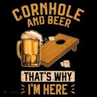Cornhole And Beer That's Why I'm Here Sack Toss Game Kids Long Sleeve Shirt thumb 2