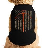 Crossbow Archery Bow Hunting Camo American Flag Distressed Doggie Tank thumb 0