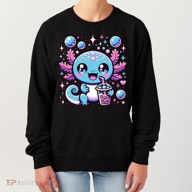 Cute Axolotl Bubble Boba Tea Anime   Women's Sweatshirt