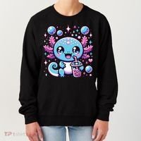 Cute Axolotl Bubble Boba Tea Anime   Women's Sweatshirt thumb 0