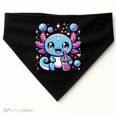 Cute Axolotl Bubble Boba Tea Anime   USA-Made Doggie Bandana