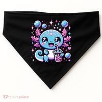 Cute Axolotl Bubble Boba Tea Anime   USA-Made Doggie Bandana thumb 0