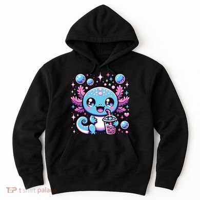 Cute Axolotl Bubble Boba Tea Anime   Hoodie